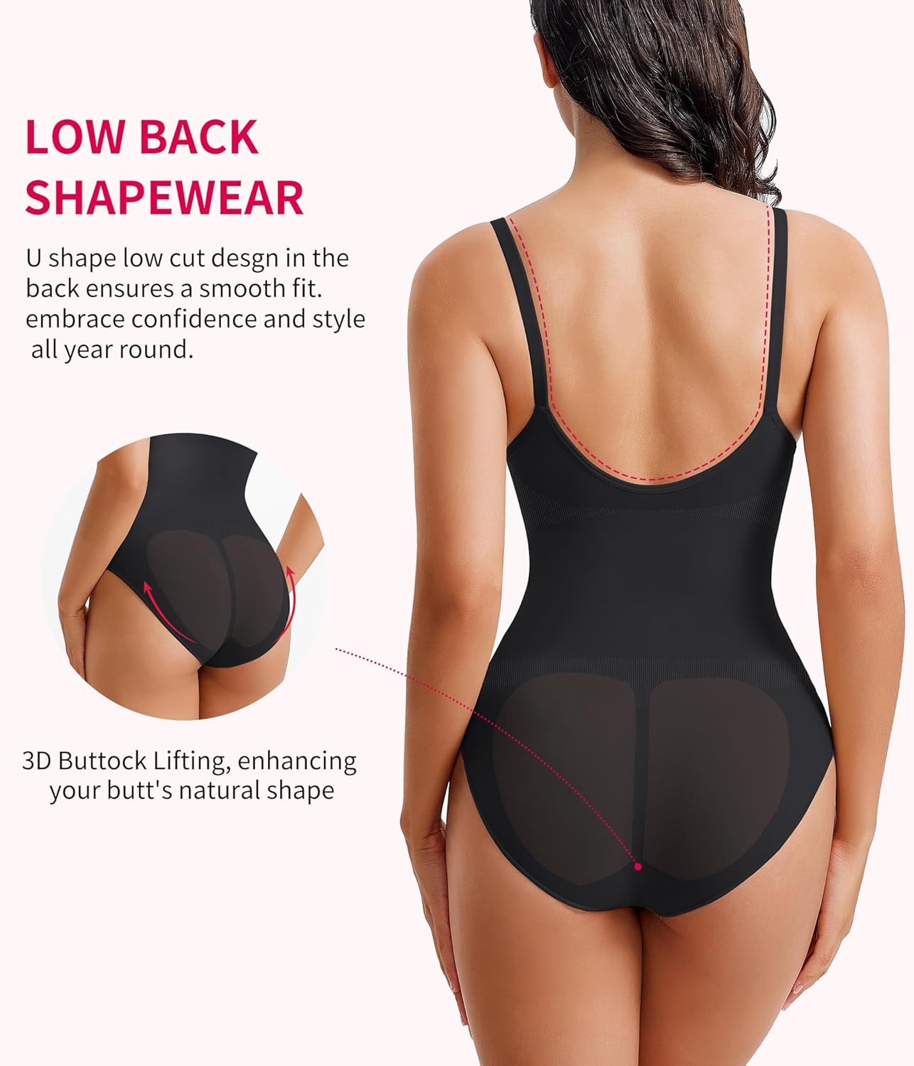 Gotoly Shapewear for Women Tummy Control Shapewear Bodysuit Seamless Faja Body Shaper Waist Trainer Body Suit Butt Lifter - Image 4