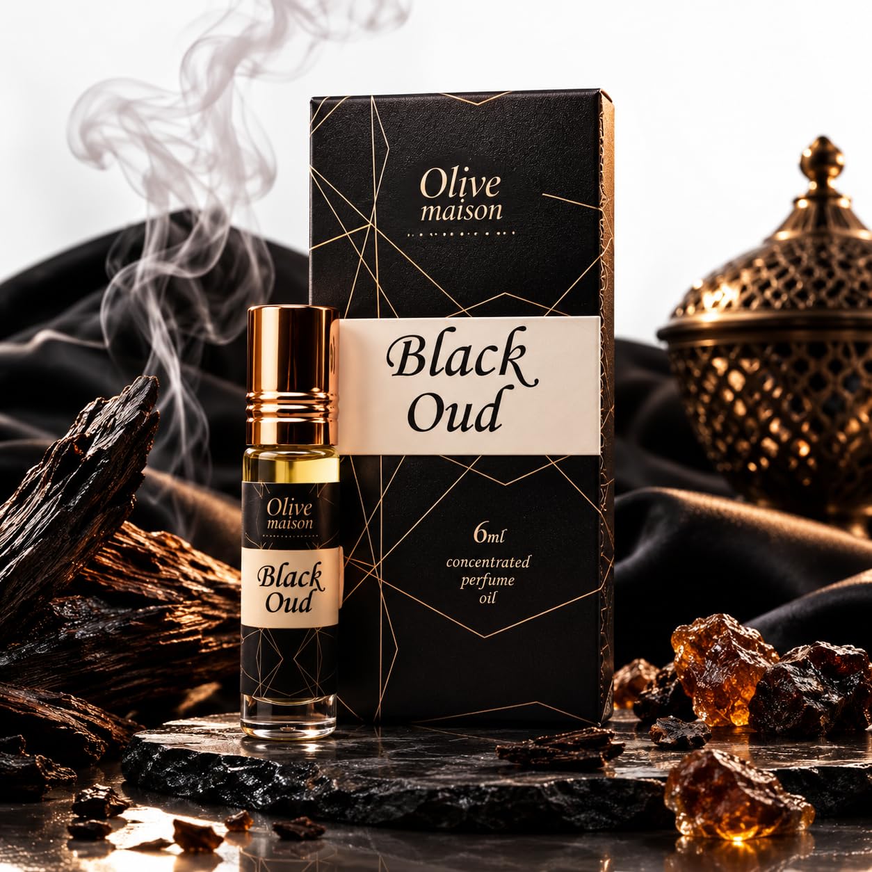 Black Oud Attar Perfume Oil 6ml | Long Lasting Alcohol-Free Roll-On Attar | Premium Concentrated Oud Fragrance for Men & Women | Luxury Perfume Oil-picture-28