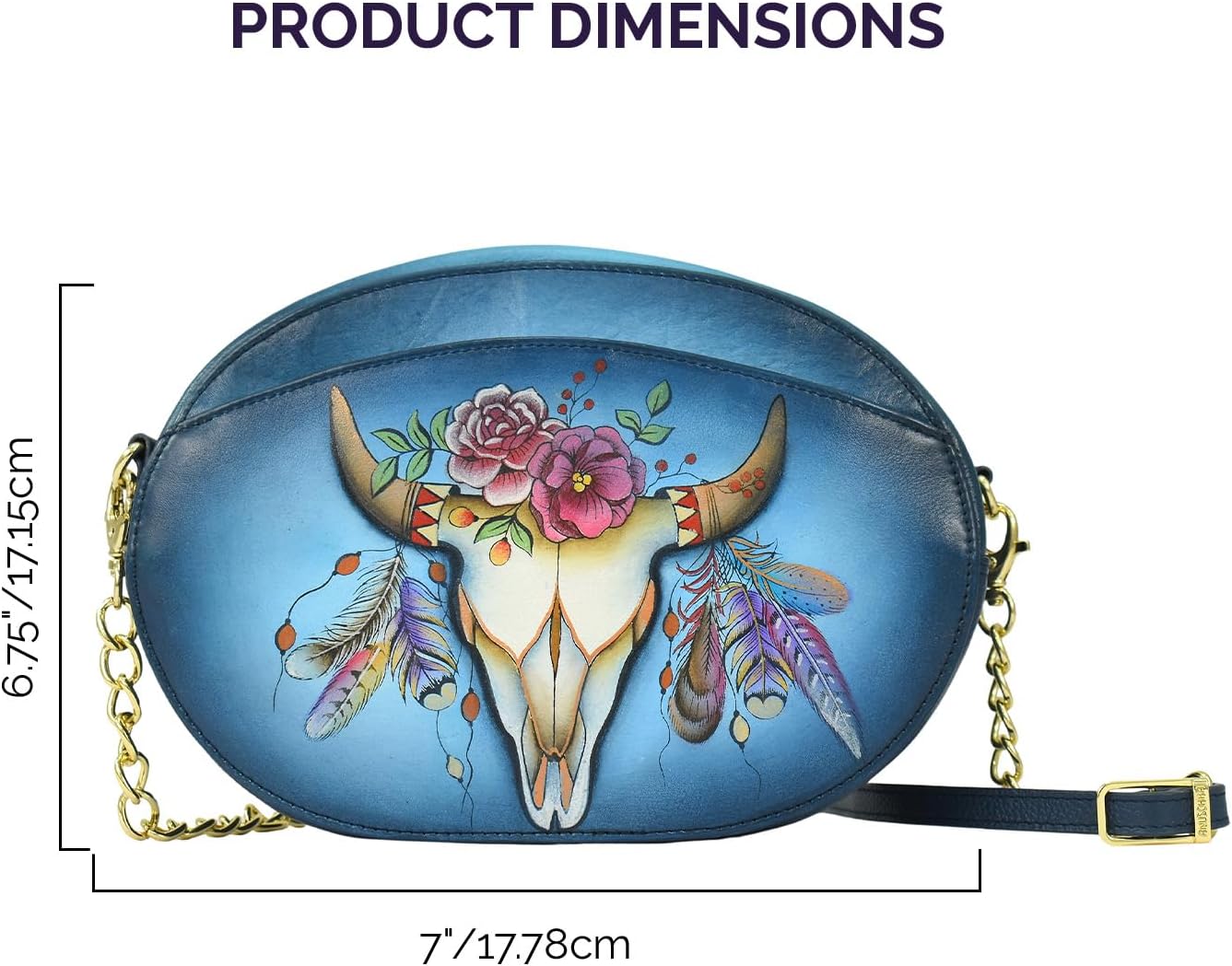 Anuschka Crossbody Bag, Women’s Hand-Painted Genuine Leather Handbag