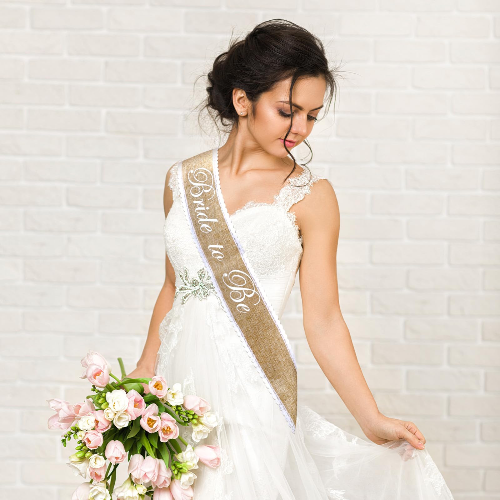 Amazon.com: SilTriangle Bride to Be Sash Boho Bridal Shower  display picture 2