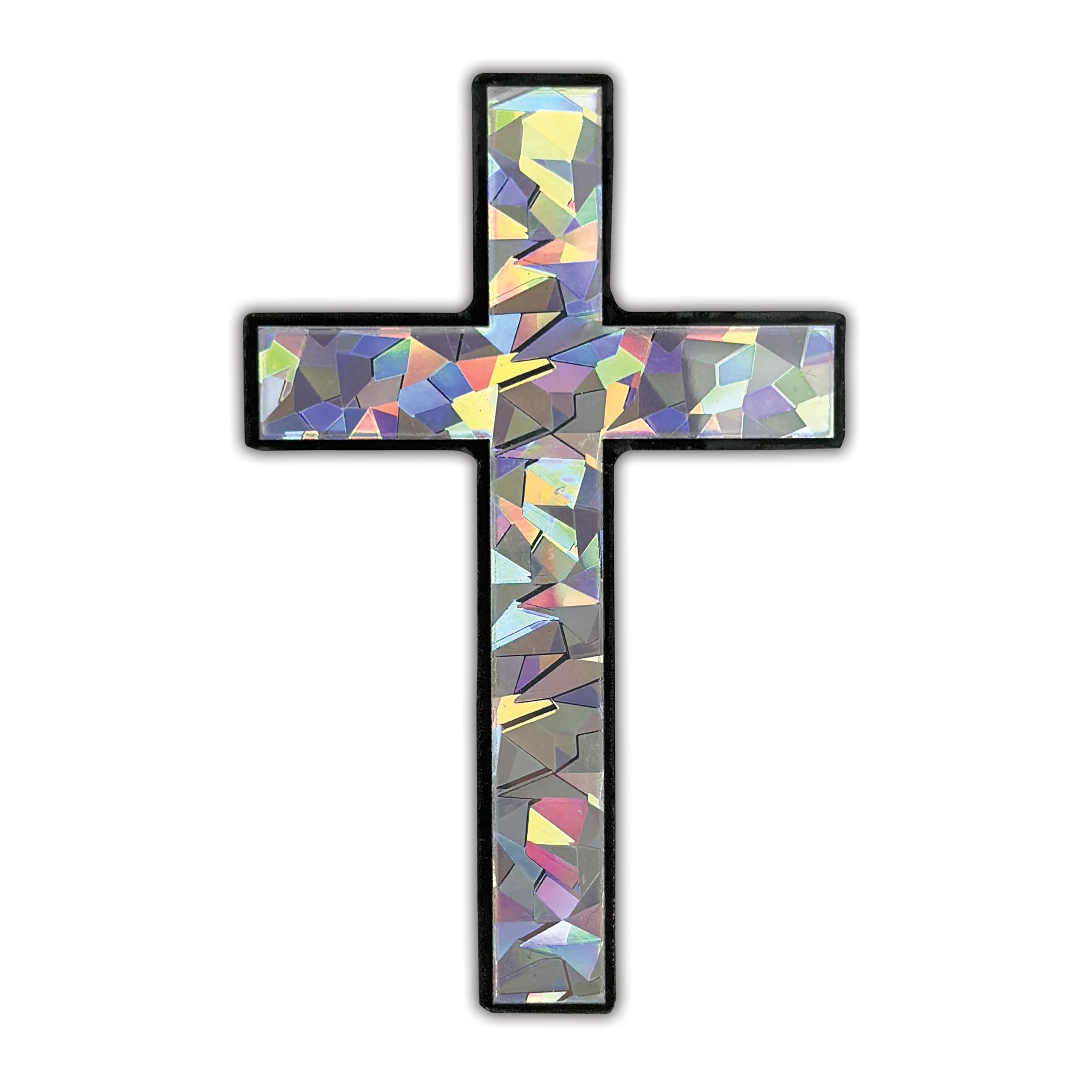 Elektroplate Christian Cross Premium Reflective Car Decal 3.25"