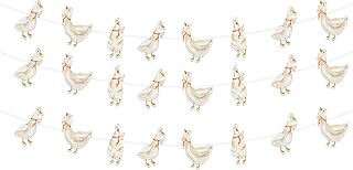 Goose Theme Garland, Silly Goose Baby Shower Decorations Cute Farm Animal Geese Garland Banner Goose Birthday Bungting Decor for Kids Girls Boys 1st 2nd 3rd Birthday Baby Shower Party