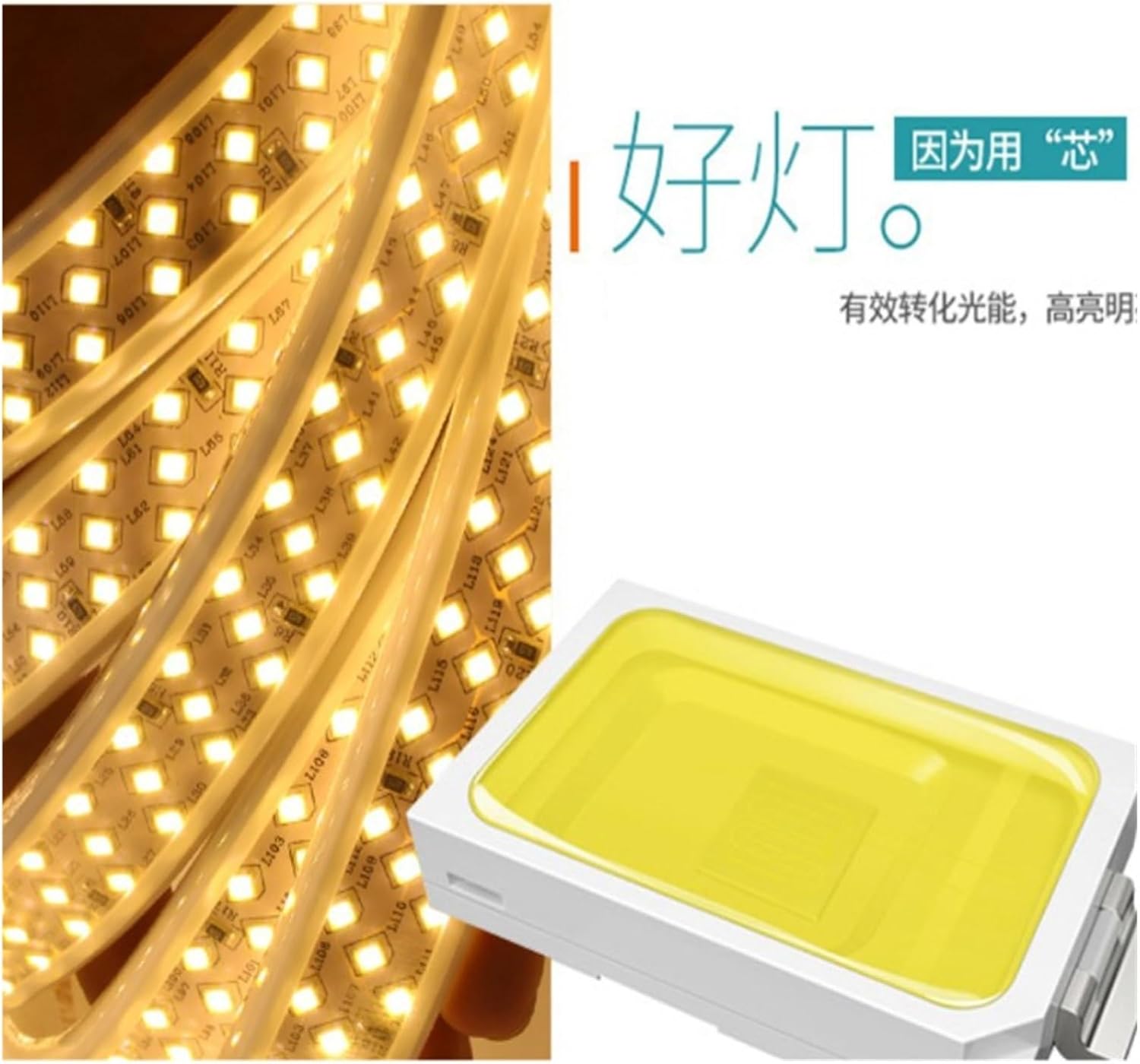 5 meters outdoor light strip led super bright waterproof 220Vled light strip strip switch home decoration living room ceiling background wall exterior wall ( Size : 220v276 lamp beads white light )