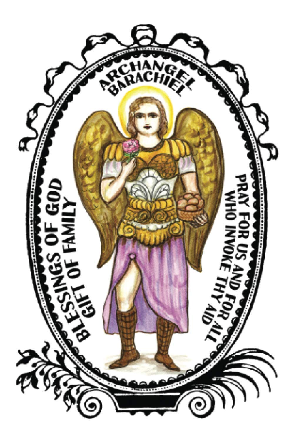 Archangel Barachiel Blessings of God Gift of Family Lined Notebook Journal