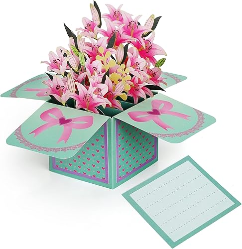 Tarjeta de feliz cumpleaños, tarjetas de regalo de cumpleaños con diseño de pastel rosa 3D, divertida tarjeta de regalo de cumpleaños con sobre y