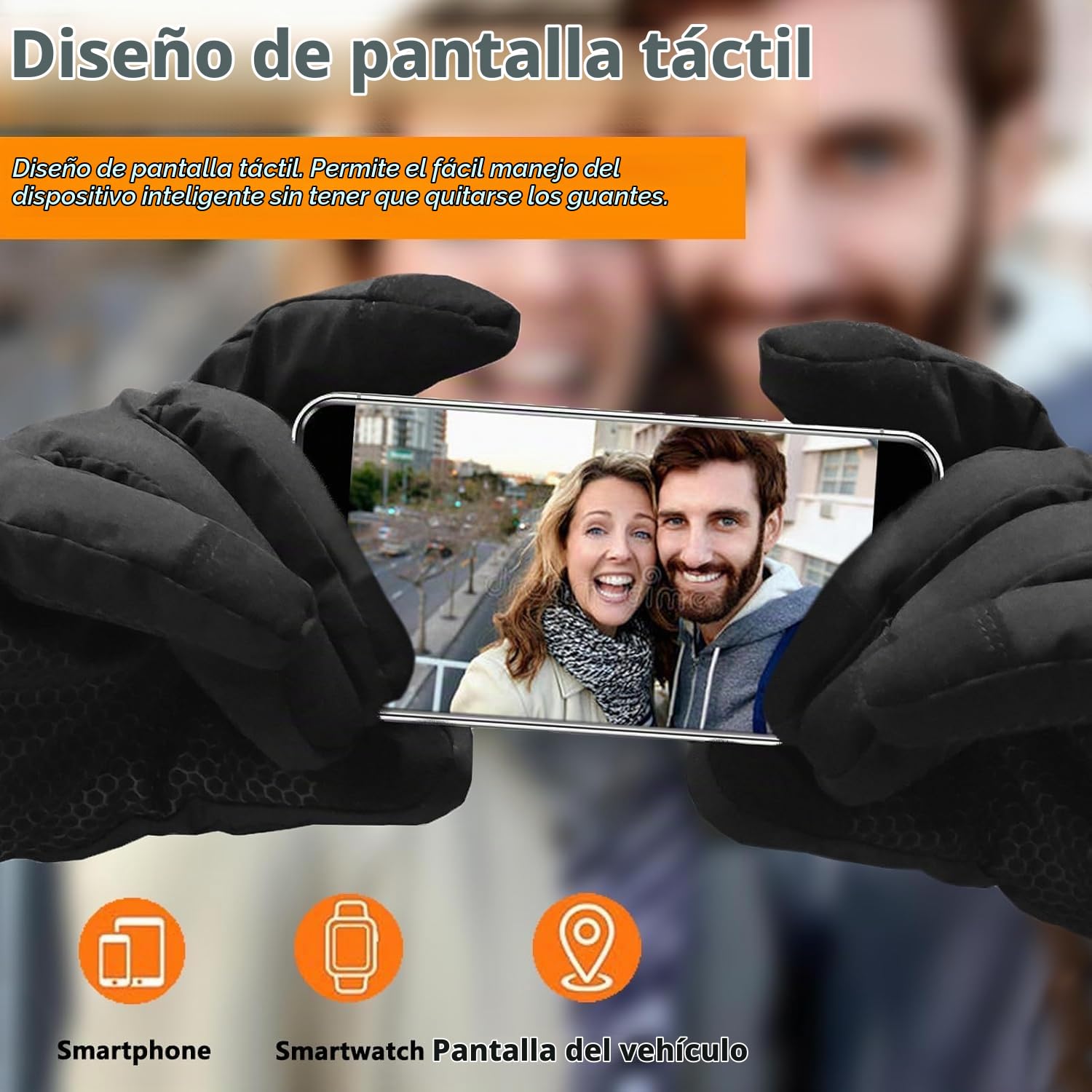 Loowoko Guantes Calefactables con batería 7.4v 3000mah × 2, 3 niveles de calentamiento, impermeables, pantalla táctil, guantes calefactables usb para trabajo al aire libre, moto, bicicleta, esquí (XL)