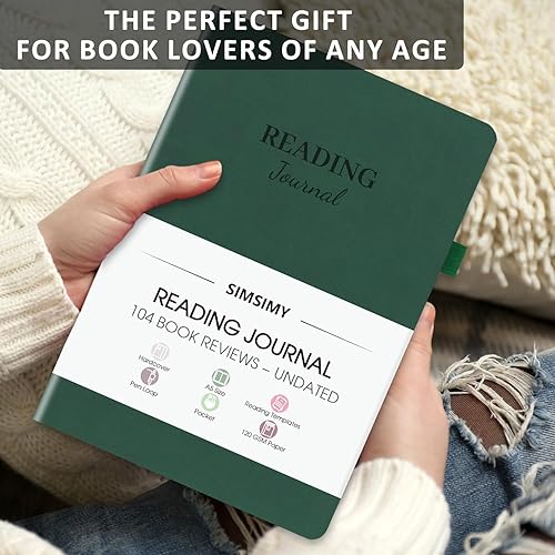 Miniatura 7 de Diario de lectura - 104 reseñas de libros, diario de libros para amantes de los libros y lectores, revisa y sigue tu progreso de lectura, regalo de