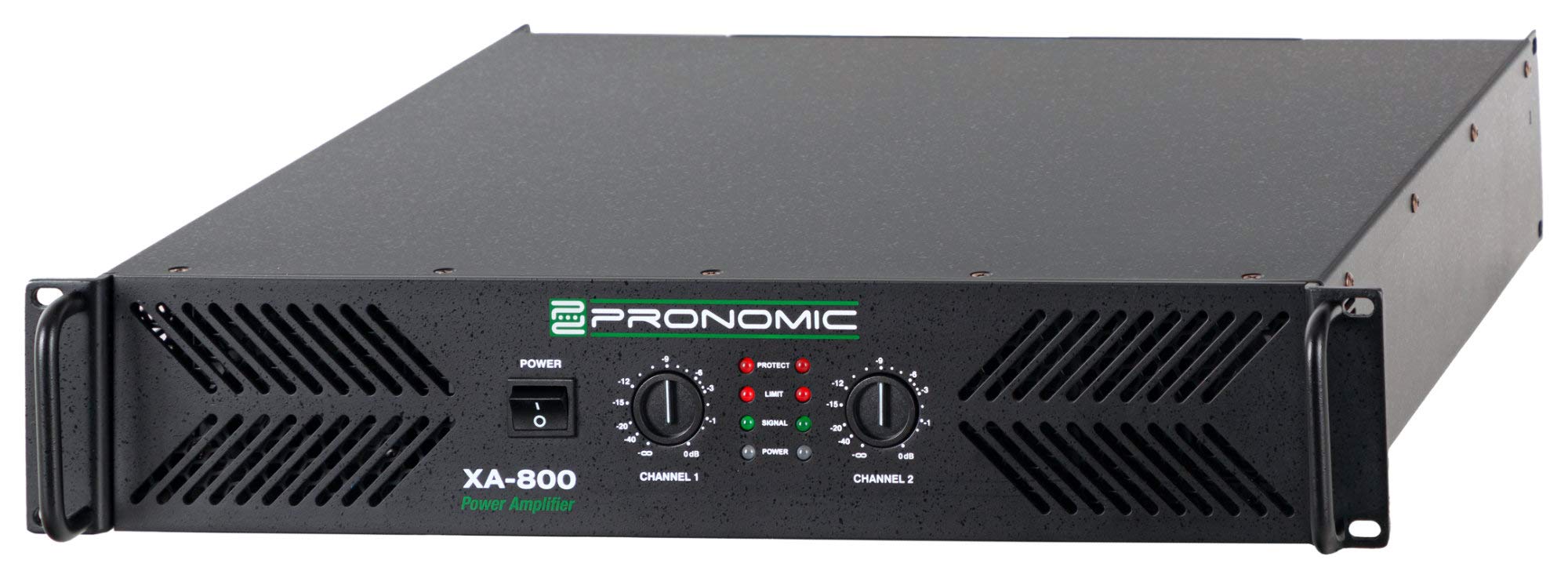 Pronomic XA-800 Endstufe - Stereo-Leistungsverstärker mit 2x 1900 Watt an 2 Ohm - Lüfter automatisch gesteuert - 2 x XLR Eingang 2 x XLR parallel Ausgang und Schutzschaltungen - Schaltungstype H