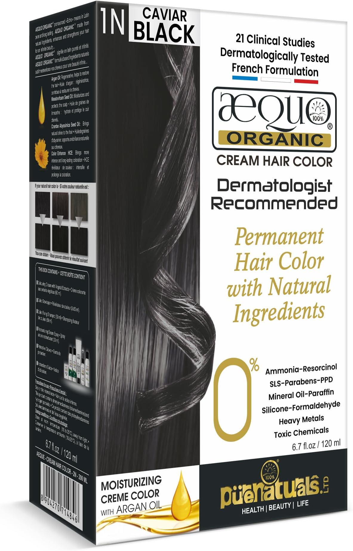 Cream Salon Pack Hair Colour for Men and Women,120 ML|Natural Long Lasting Permanent Color for Hair, Beard & Mustache| PPD & Ammonia Free, 120 g (Pack of 1) 1N Jet Black