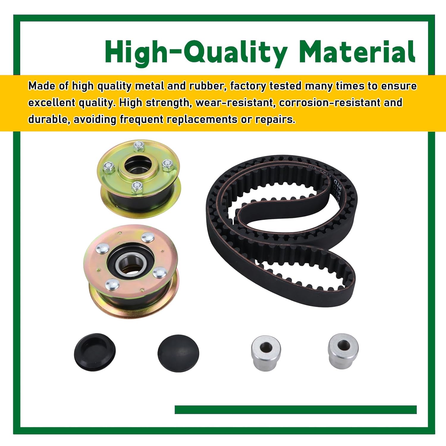 131-4529 125-2532 Mower Idler Pulley & 120-3335 Synchronous Deck Belt Kit Fit for Toro 30" Deck Mower TimeMaster TurfMaster Walk-Behind Exmark Models Replaces 121-5763 131-4509 126-0316 131-4506