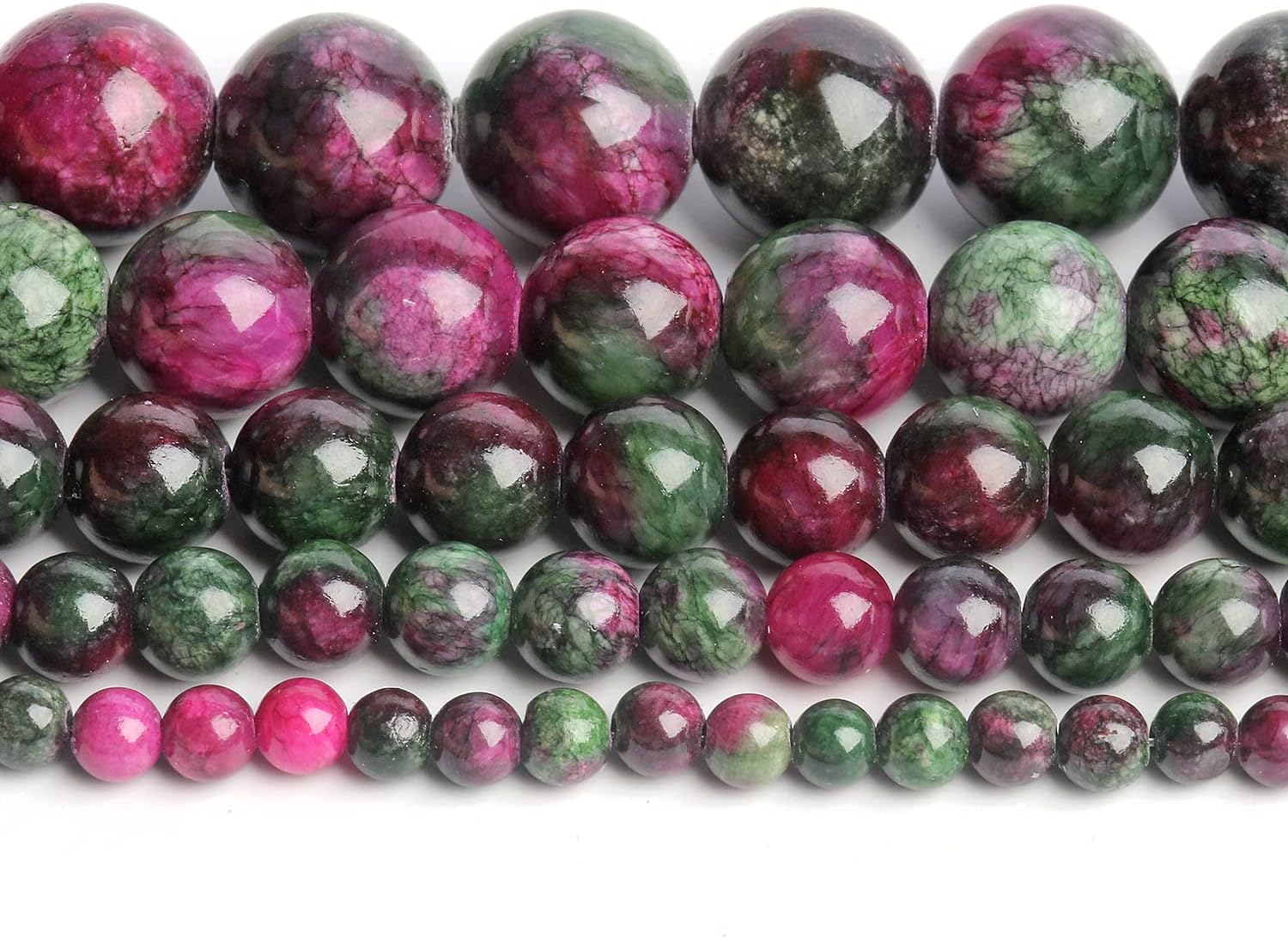 Yochus 50pcs 8mm Mixed Persian Jade Energy Healing Round Bulk Gemstone Beads for Jewelry Making Bracelet Necklace Earring DIY - Image 6