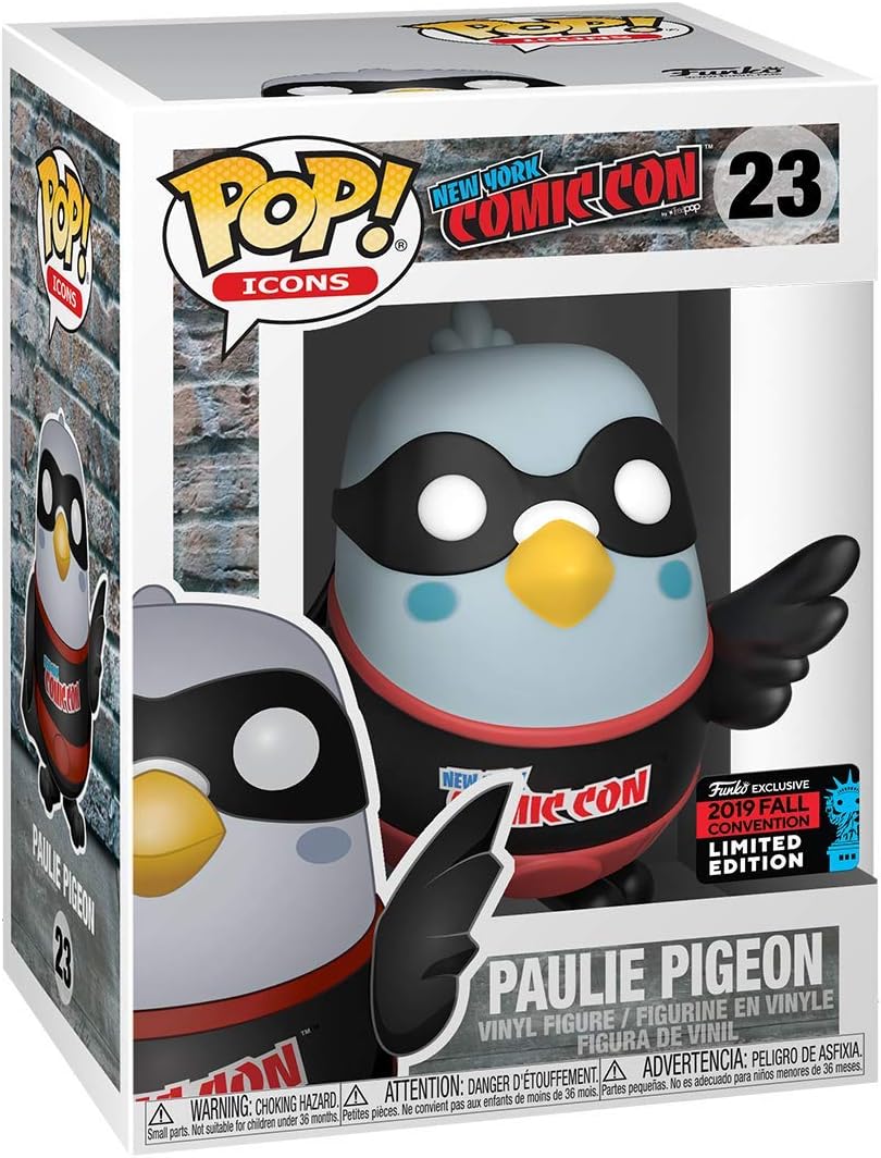 Funko POP! Icons: New York Comic Con #23 - Paulie Pigeon Black (2019 Fall Convention Limited Edition) with POP Protector