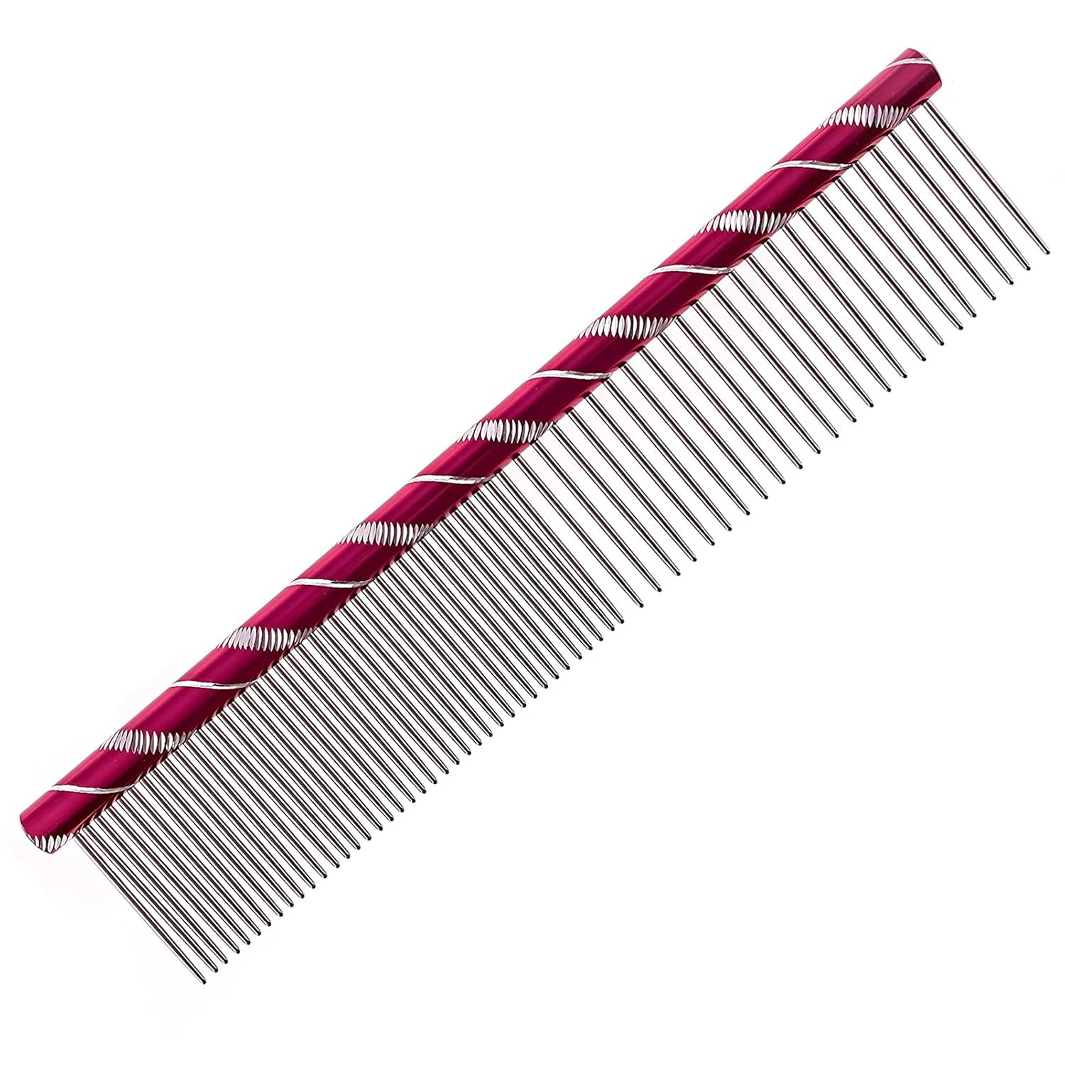 Fearless Alpaca Pet Comb for Grooming Cats and Dogs (Purple) - 8" Length - Blue, Red, Purple, and Gold Colors Available - All Metal with…