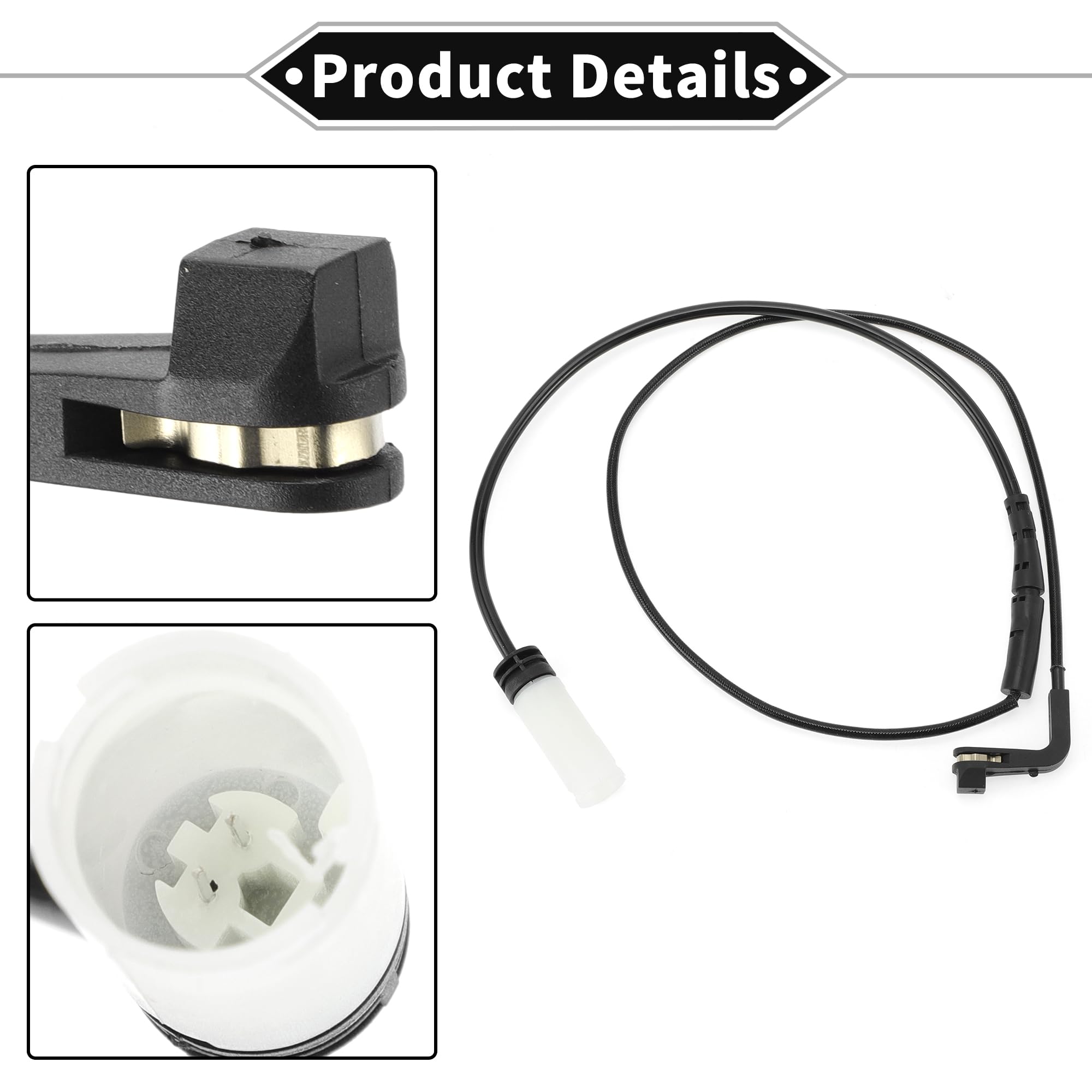 Sensore di Usura Pastiglie Freno BMW SERIE 5 E60 E61 2003-2009 TPU Gomma Nera Posteriore