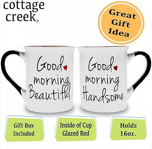 Miniatura 3 de Regalos de boda para parejas, tazas de café, juego de 2 tazas de café bonitas y hermosas para hombres, mujeres, ideas de regalo de compromiso para