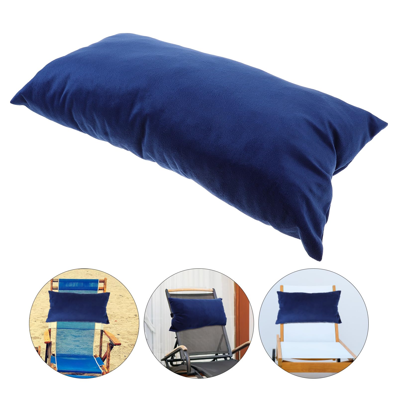 FOMIYES Cuscino Poggiatesta con Fascia Elastica Navy per Sedia
