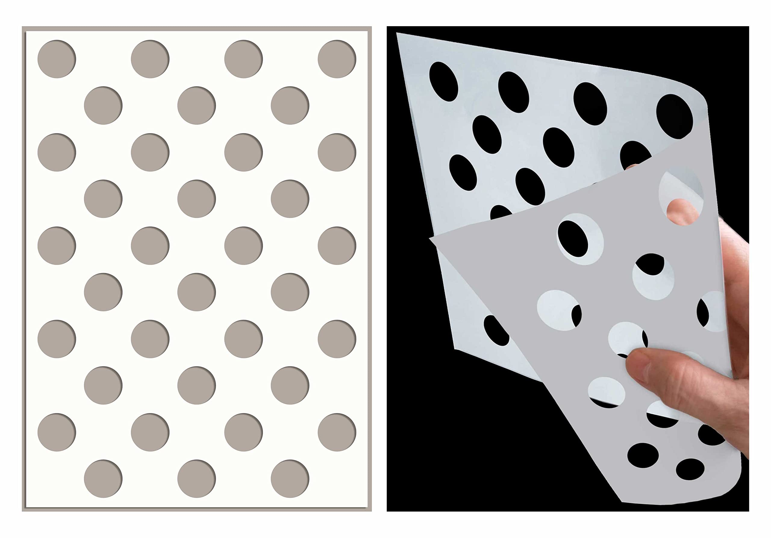 ED Laser Studio Polka Dot Circle Large Cake Pattern Stencil for Painting and Drawing on Wall, Furniture, Wood, Crafts,Art, Canvas - Reusable Template TE169