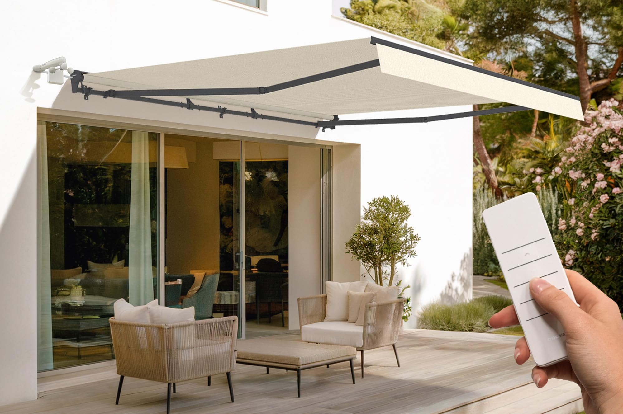 Cazeboo Tenda da sole motorizzata semicassonata FAZZIO 4x3m beige
