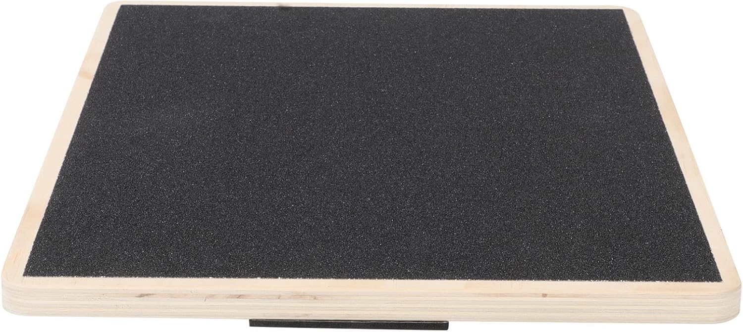Solid Board Non-slip Fitness Training Plate Portable Wooden Wobble Board for Adult Coordination and Home Gym Exercises