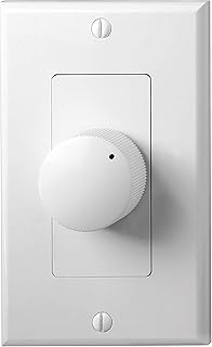 Beale Street Volume Control Speakers - Impedance Matching in-Wall Rotary-Type Surround Sound Stereo - Slim and Lightweight with Volume Control Design for Home Theater Sound Systems - Rotary
