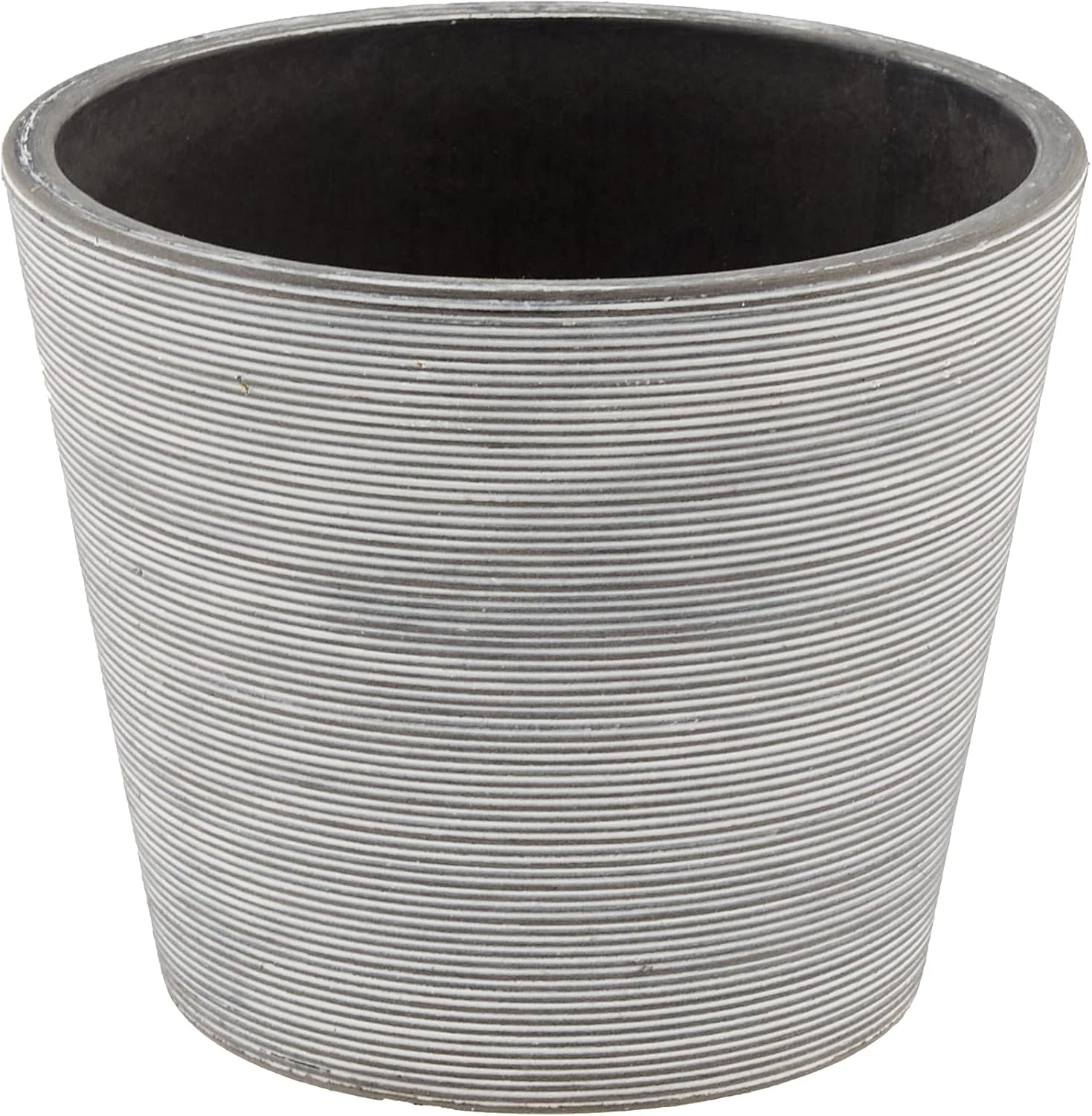 イングの森 Lead Style S-13C15BS Smooth Line Pot 15, for Flower Arrangement, No Holes, Resin, Blue Stone, Diameter 5.9 x Height 4.8 inches (15 x 12.3 cm)
