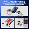 MELONARE PM-2S Portable Wireless In-Ear Monitoring System Mono/Stereo Switching Wireless Audio Transmitter and Receiver 24bit/48kHz Audio OTG Input IEM for Live Shows Studios and Bands