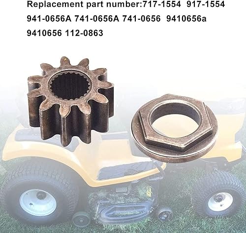 Miniatura 4 de Kit de piñón y buje para eje de dirección Compatible con MTD 717-1554 941-0656A 741-0656 para Toro 112-0863 y Cub Cadet LT1042 LT1045 LT1046 LT1050