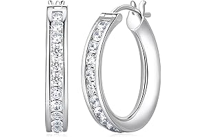 Chic wishmiss Sterling Silver Hoop Earrings for Women