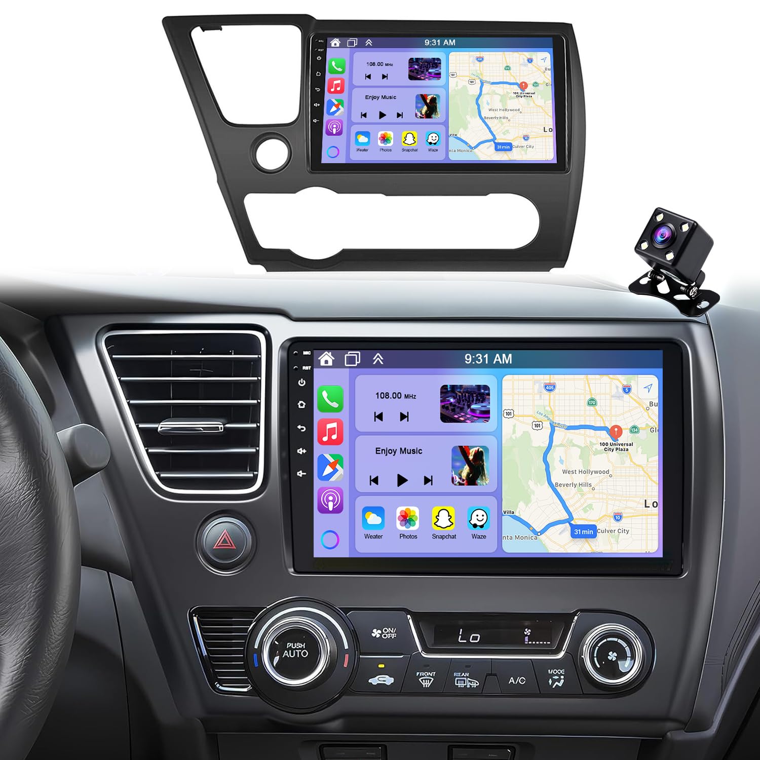Amazon.com: 2+64G Double Din Car Radio for Honda Civic 2013-2017