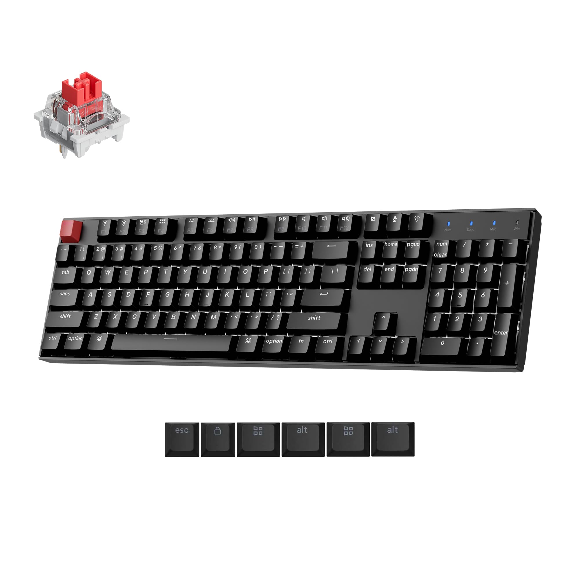 Keychron K10 (Version 2) Full Size QMK Wireless Custom Mechanical Keyboard