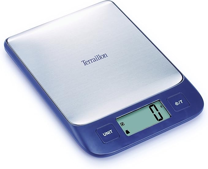 Terraillon Kitchen Scales, Tare, Liquid Conversions, Stainless Steel