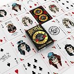 Bicycle Guns N' Roses Playing Cards, Features Iconic Guns N' Roses Band Designs, Black and Gold, 1 Deck