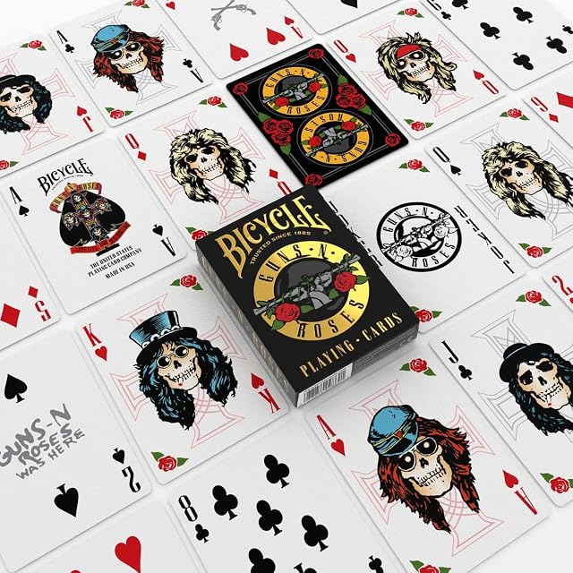 Foto 2 de 5 de Bicycle Guns & Roses, Baraja de Cartas para coleccionistas y Fans