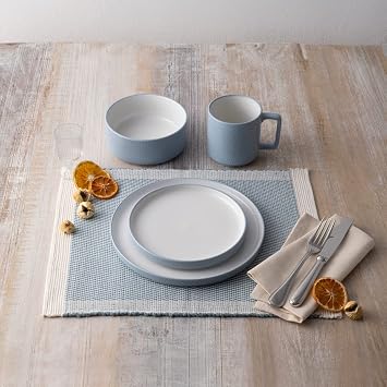 Noritake ColorTex Stone Aqua 4-Piece Place Setting, Service for 1
