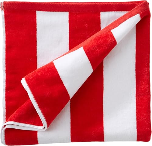Miniatura 16 de Great Bay Home Toalla de playa de terciopelo a rayas de cabana 100% algodón (30 x 60).