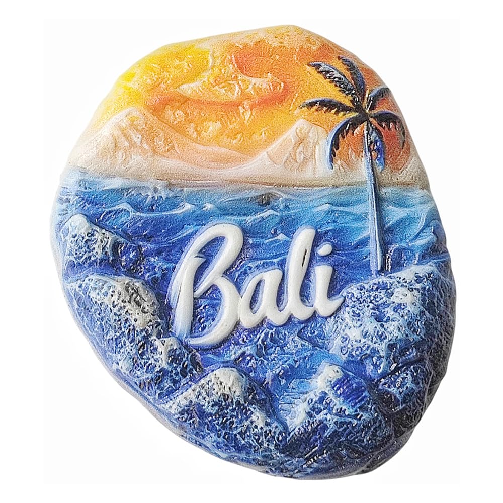 Wedarego Bali Indonesia 3D Fridge Magnet Souvenir Gift,Resin Handmade Bali Refrigerator Magnet Home & Kitchen Decoration Collection