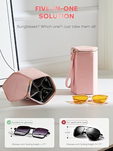 Miniatura 2 de Sunglasses Travel Case Organizer Hangable for Men Women, Eyeglasses Foldable Storage Organizer