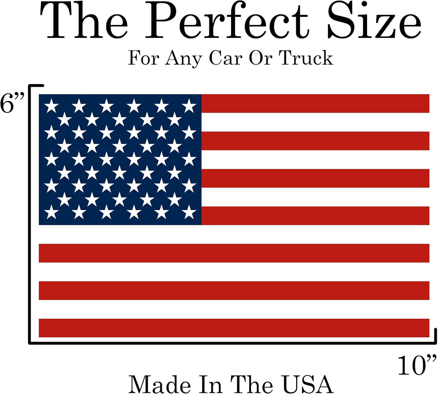 Large US United States of America USA Flag Car Truck Window Decal Sticker Patriotic Auto Bumper Vinyl for Car Truck (10x6 Inch) - Image 2