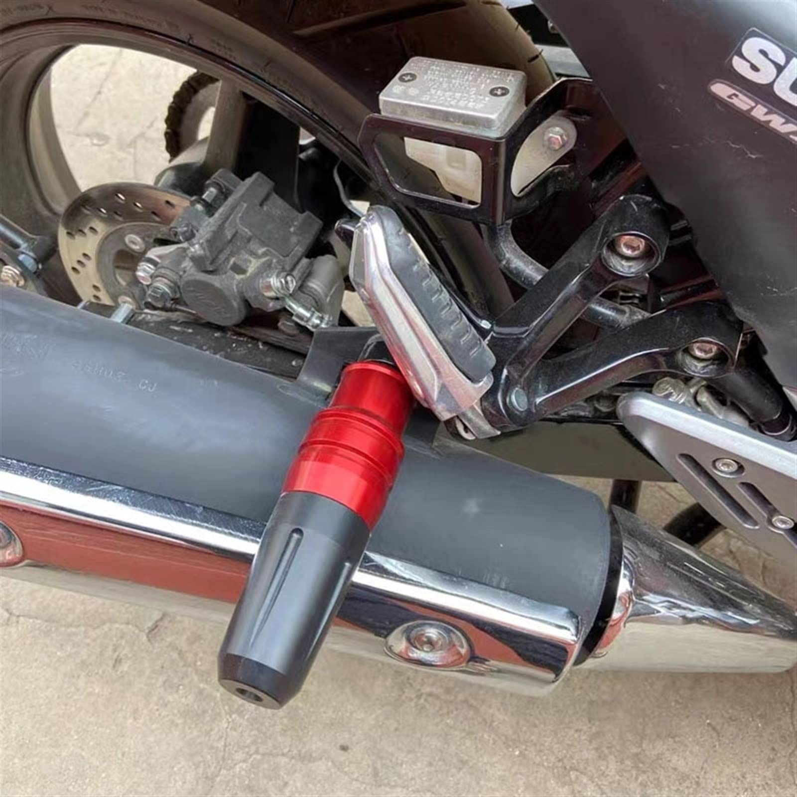 Motocyklowe Crash Pady CNC Aluminiowe Suwaki Wydechowe Crash Protector Z Logo Dla Kawasaki Z1000 Z1000R Z1000SX (Color : A Red)