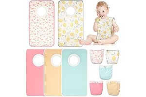 5 Pcs Pullover Head Bibs for Babies Toddlers | Large Towel Bibs...