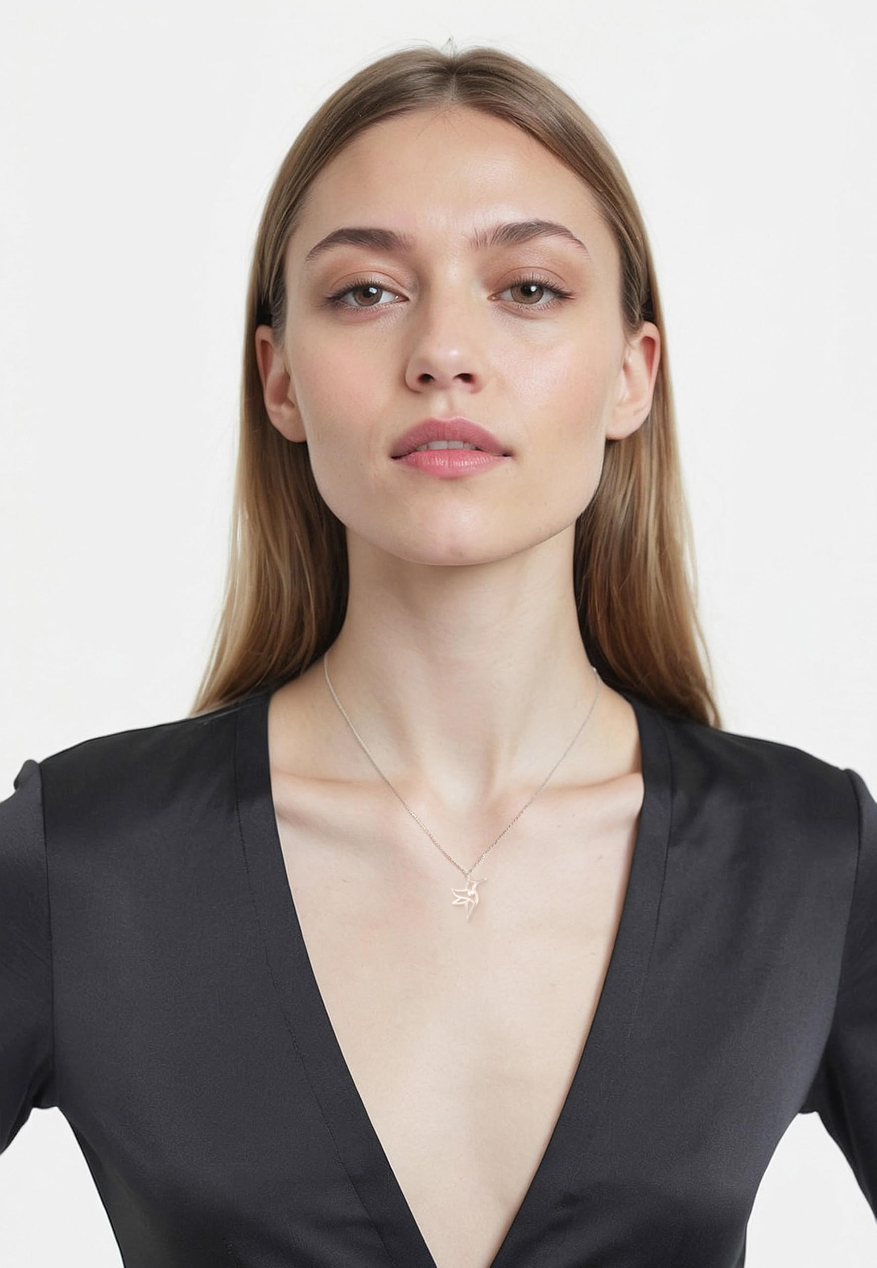 Sofia Milani - Collana da Donna in Argento 925 - con Pietra Zircone - Ciondolo a Colibrì