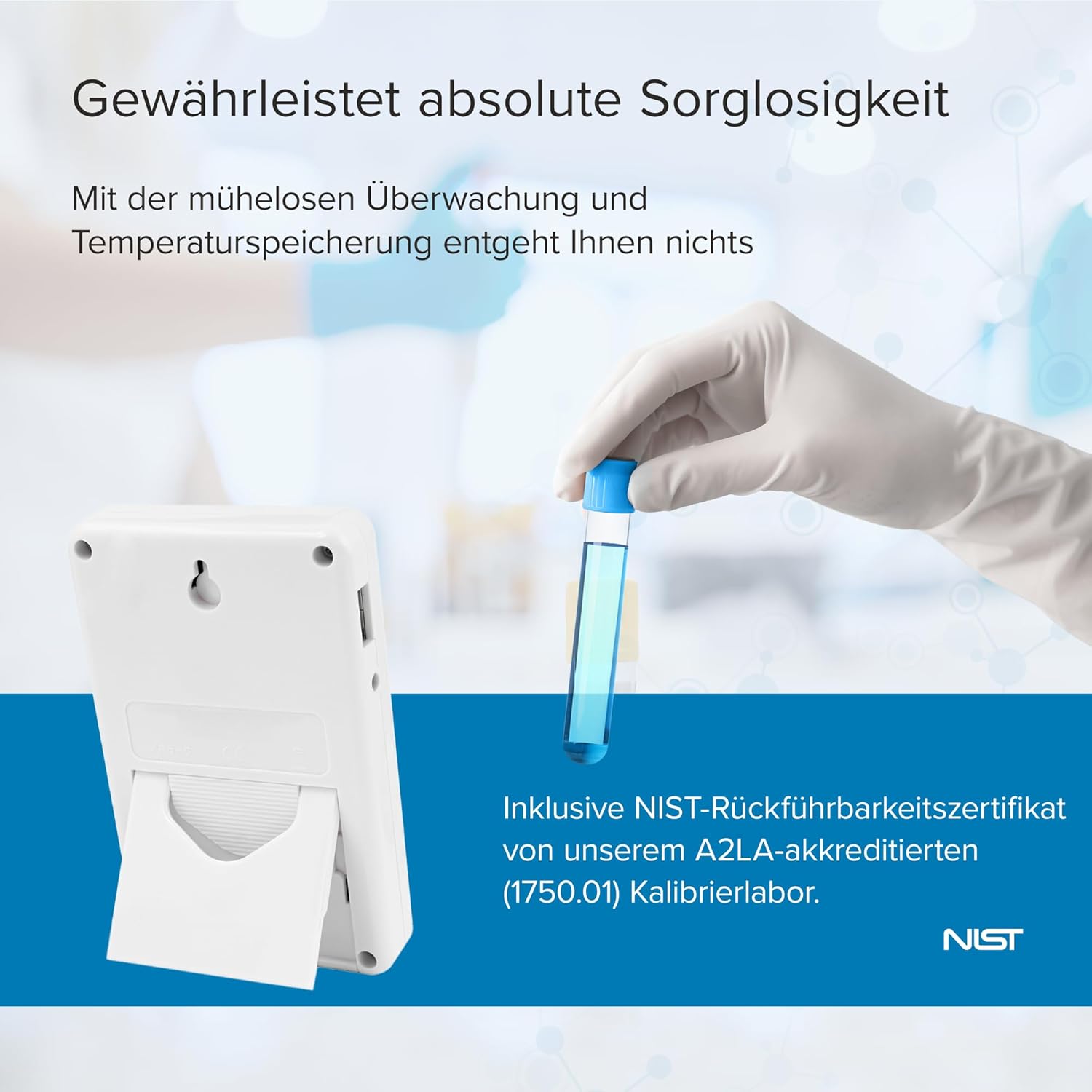 Traceable Excursion-Trac thermometer with dimensions indicated.
