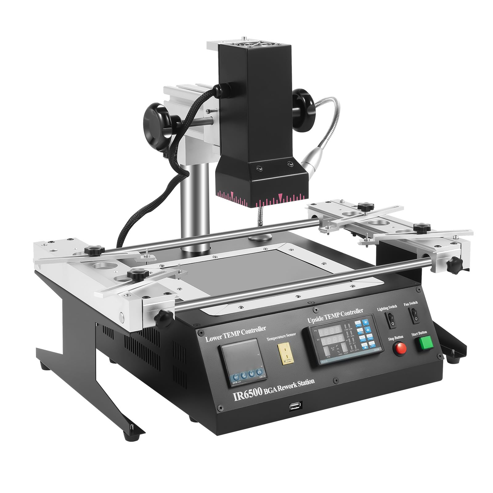 Heißluft Lötstation Bga Soldering Machine Infrarot Löten Rework Station-Arbeitsplatz IR6500 1250W Tisch zum Schweißen für Laptop-Motherboards, Desktop-Computer-Motherboards, Server-Motherboards