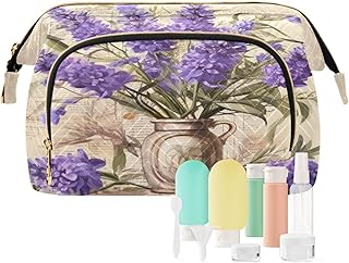 Kigai Retro Lavender Makeup Bag Cosmetic Bag ...