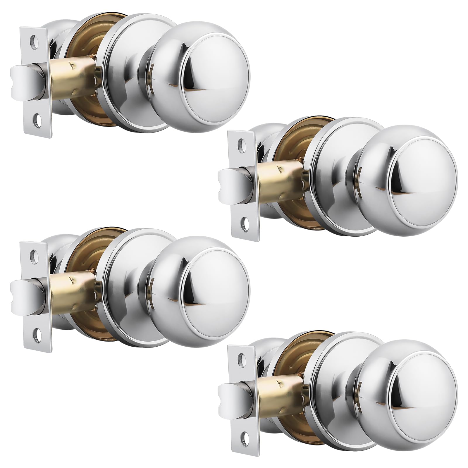 Probrico Black Passage Door Knobs - Keyless & Modern -18