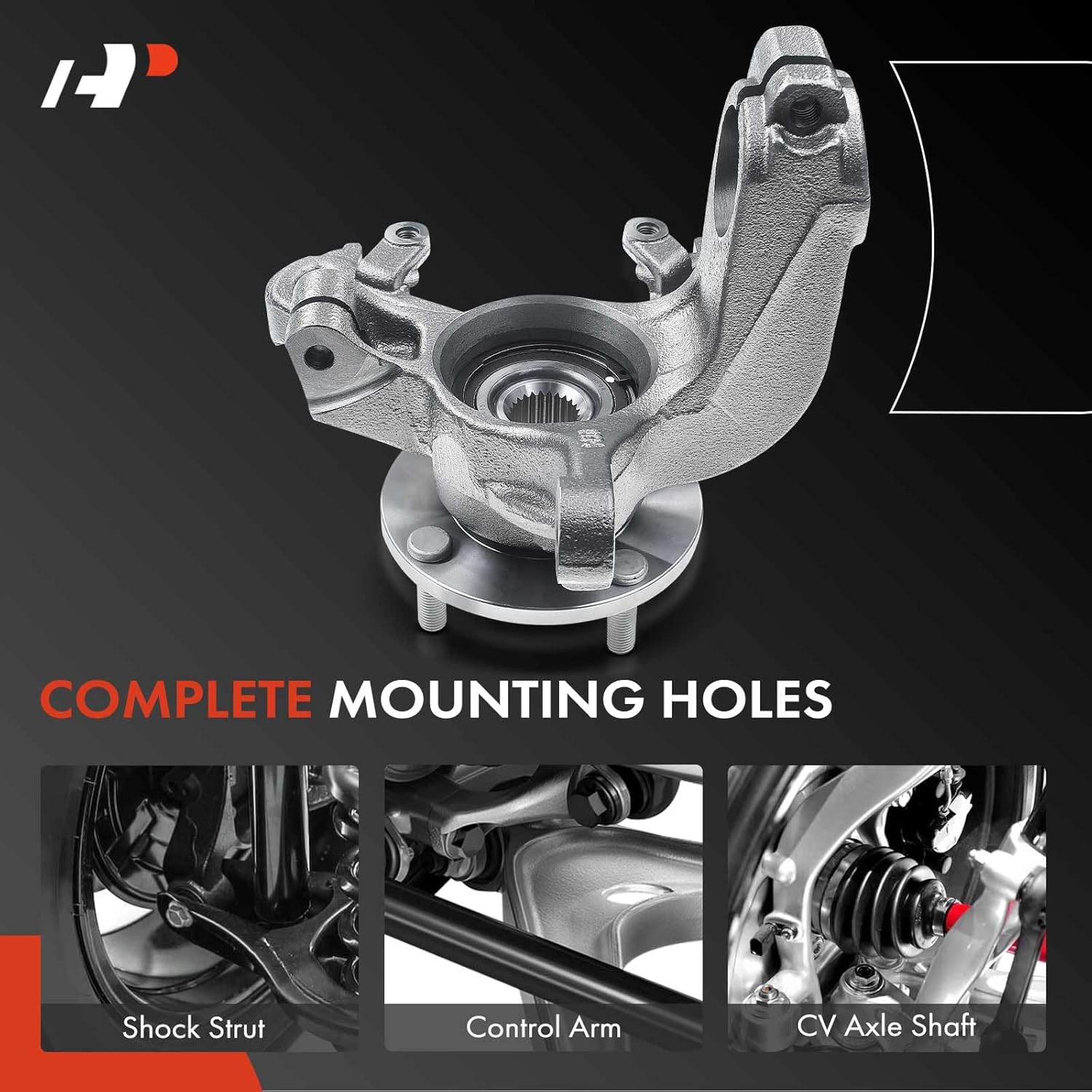 A-Premium 2 x Front Left and Right Steering Knuckle & Wheel Bearing Hub Assembly Compatible with Ford Focus 2000 2001 2002 2003 2004, Driver and Passenger Side