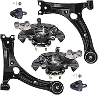 Vista 152 de Detroit Axle - Kit de suspensión delantera RWD para Chrysler 300 Dodge Challenger Charger Magnum, brazos de control superior con barras