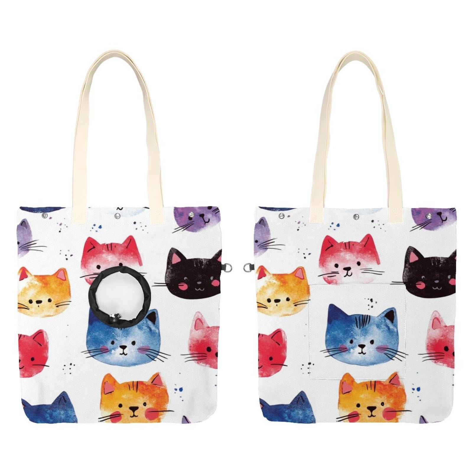 Bolso de lona para mascotas portátil y cómodo para paseos al aire libre y viajes con tu perro