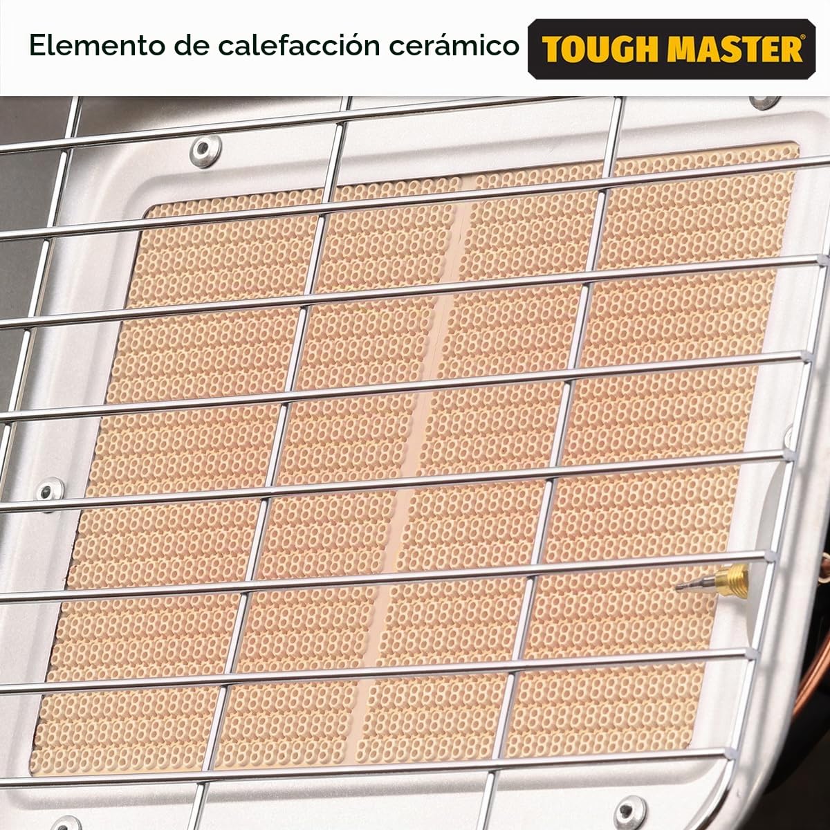 Calentador de gas portátil de 4,5 kW, calentador de gas con área de calefacción de 20 a 60 m², calefacción ajustable, manguera de 70 cm, regulador de presión de 37 mbar, calentador de espacio de