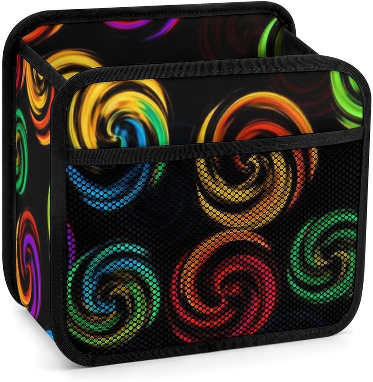 Car Seat Back Organizer Pu Leather Vehicle Backseat Storage Box, Tie Dye